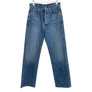 Goldsign Denim Myra Button Fly Straight High Rise Cropped 25